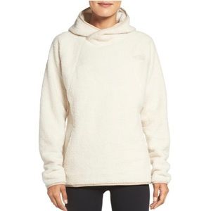 The North Face Hooded Fleece Pullover in Vintage White - S